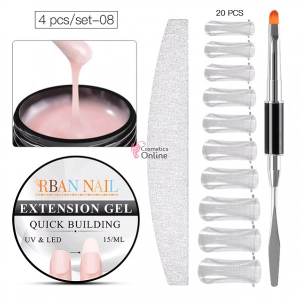 Kit pentru extensii unghii false cu Gel UV / LED RBAN NAIL - 5723 Camuflaj